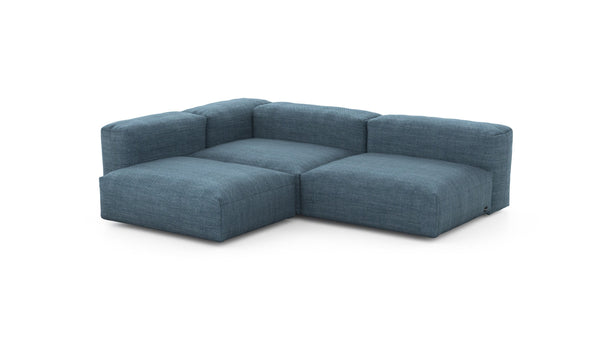 Preset three module corner sofa - pique - dark blue - 220cm x 220cm