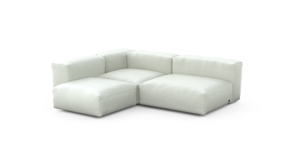 Preset three module corner sofa - herringbone - creme - 241cm x 199cm