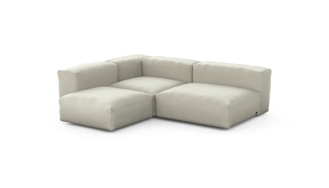 Preset three module corner sofa - pique - beige - 241cm x 199cm