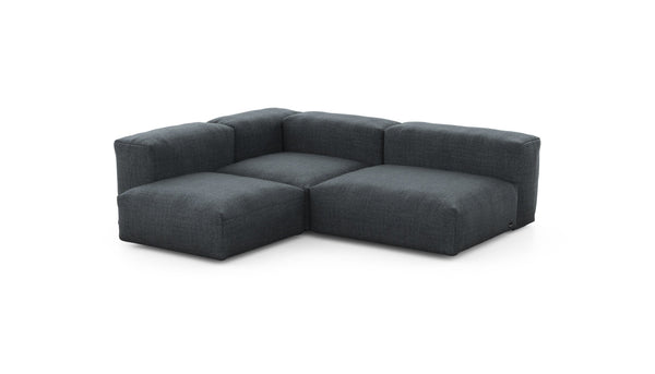 Preset three module corner sofa - pique - dark grey - 241cm x 199cm
