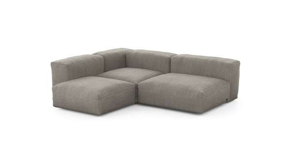 Preset three module corner sofa - pique - stone - 241cm x 199cm