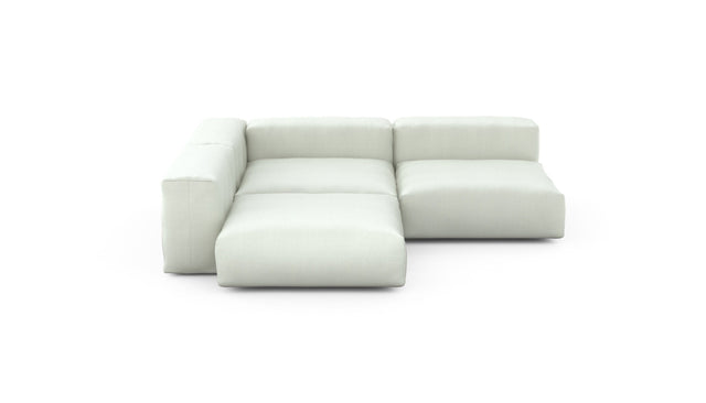 Preset three module corner sofa - herringbone - creme - 241cm x 241cm