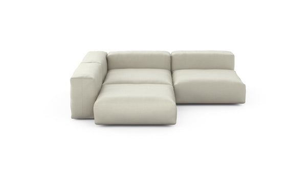 Preset three module corner sofa - pique - beige - 241cm x 241cm