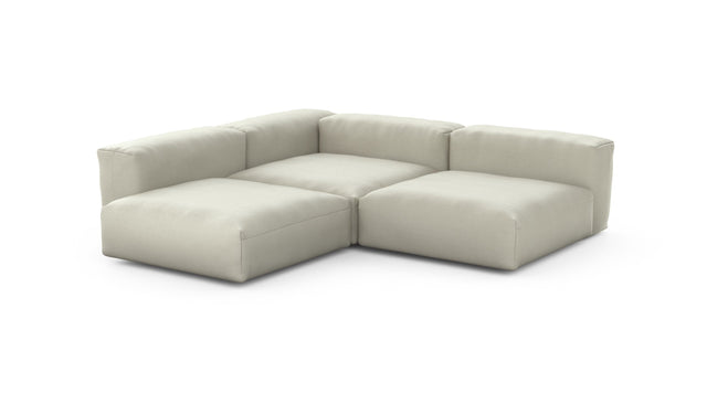 Preset three module corner sofa - pique - beige - 241cm x 241cm