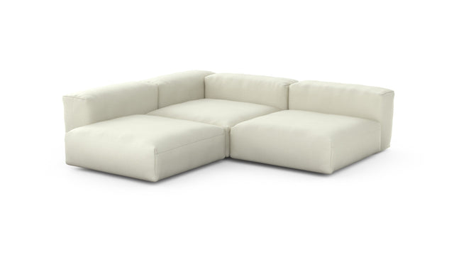 Preset three module corner sofa - pique - creme - 241cm x 241cm