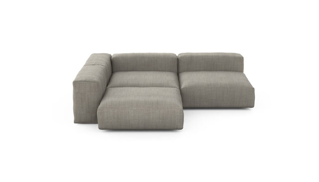 Preset three module corner sofa - pique - stone - 241cm x 241cm