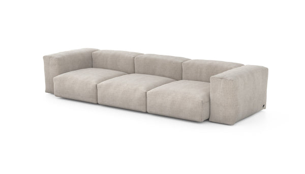 Preset three module sofa - cord velours - platinum - 314cm x 115cm