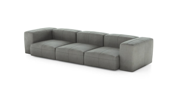 Preset three module sofa - leather - light grey - 314cm x 115cm