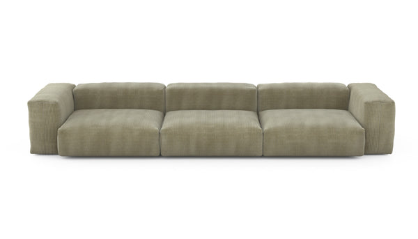Preset three module sofa - cord velours - khaki - 377cm x 115cm