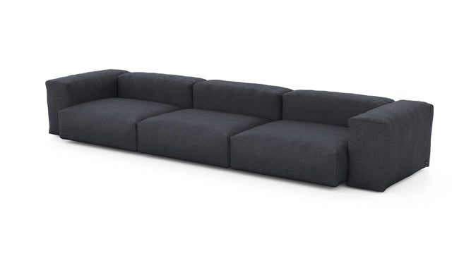 Preset three module sofa - herringbone - dark grey - 377cm x 115cm