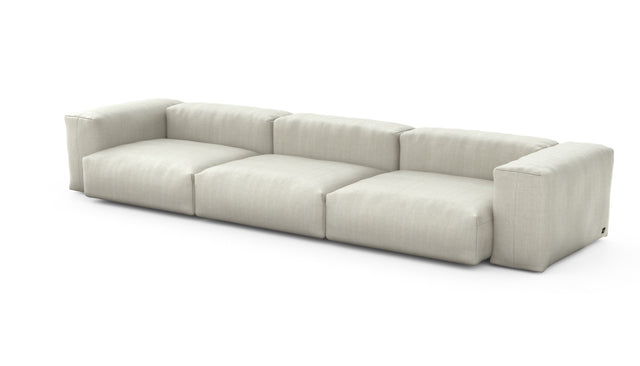 Preset three module sofa - herringbone - stone - 377cm x 115cm