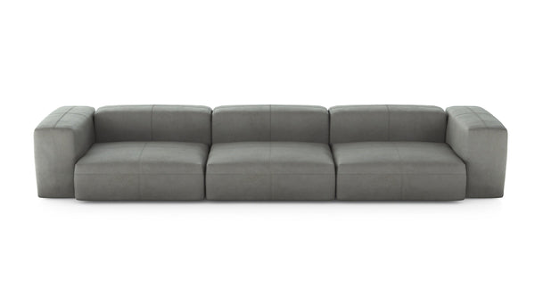 Preset three module sofa - leather - light grey - 377cm x 115cm