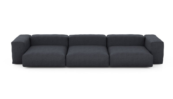 Preset three module sofa - herringbone - dark grey - 377cm x 136cm