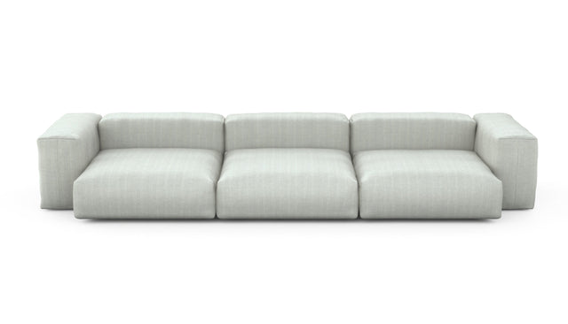 Preset three module sofa - herringbone - light grey - 377cm x 136cm