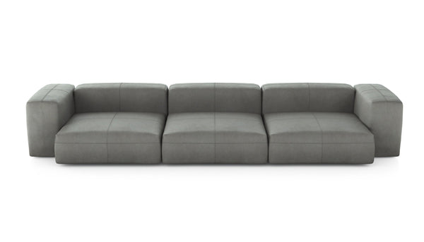 Preset three module sofa - leather - light grey - 377cm x 136cm