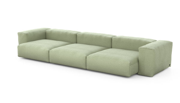 Preset three module sofa - linen - olive - 377cm x 136cm