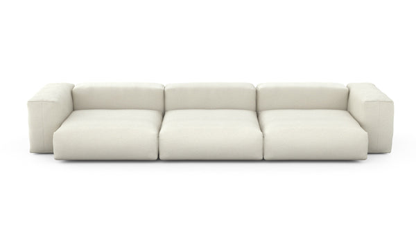 Preset three module sofa - linen - platinum - 377cm x 136cm
