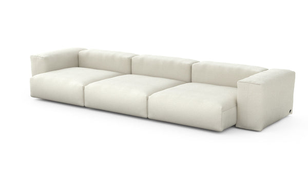 Preset three module sofa - linen - platinum - 377cm x 136cm