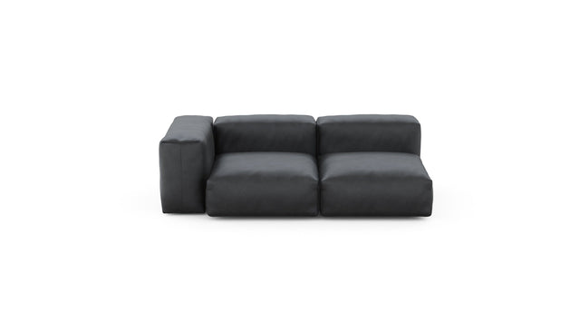 Preset two module chaise sofa - velvet - dark grey - 199cm x 115cm