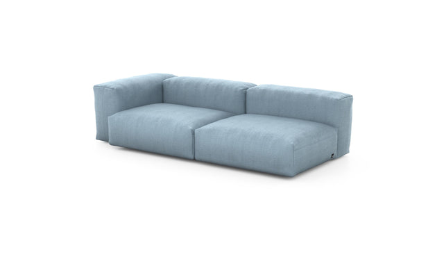 Preset two module chaise - herringbone - light blue - 241cm x 115cm