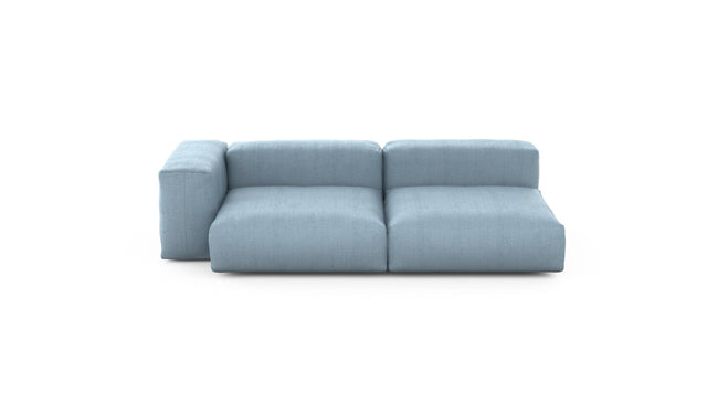 Preset two module chaise - herringbone - light blue - 241cm x 136cm