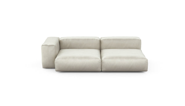 Preset two module chaise sofa - velvet - creme - 241cm x 136cm