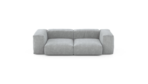 Preset two module sofa - cord velours - light grey - 230cm x 115cm