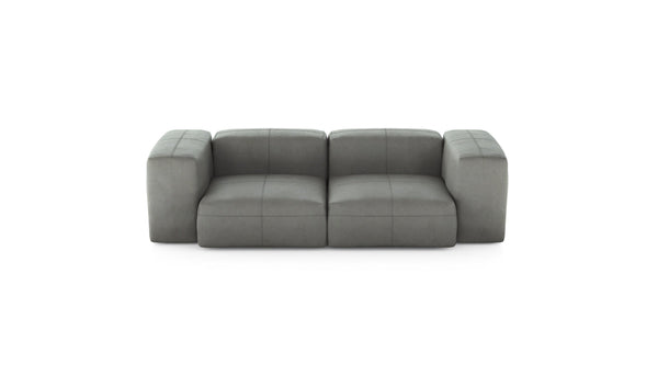Preset two module sofa - leather - light grey - 230cm x 115cm