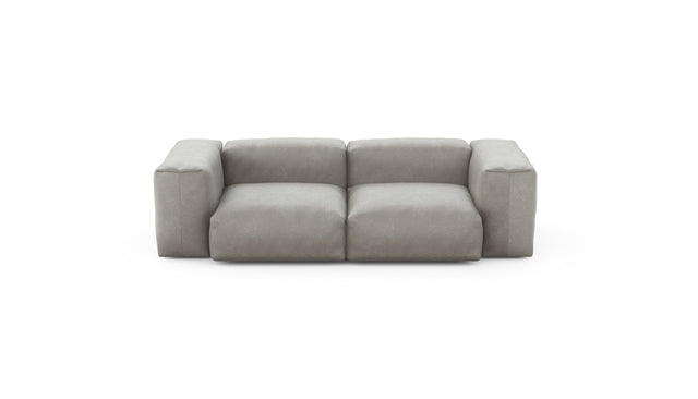 Preset two module sofa - velvet - light grey - 230cm x 115cm