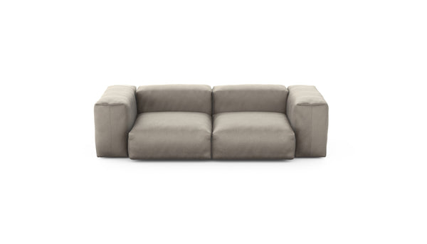 Preset two module sofa - velvet - stone - 230cm x 115cm