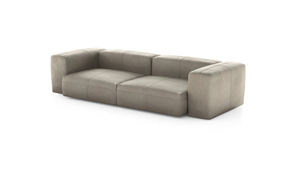 Preset two module sofa - leather - beige - 272cm x 115cm