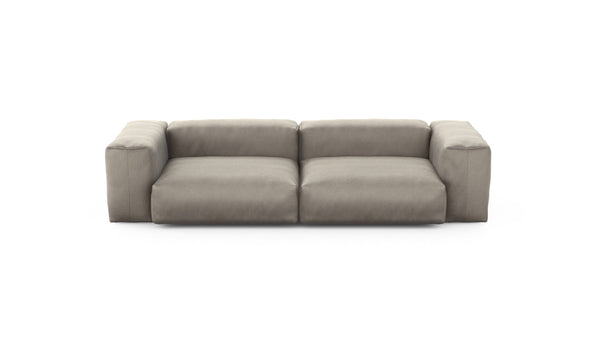 Preset two module sofa - velvet - stone - 272cm x 115cm