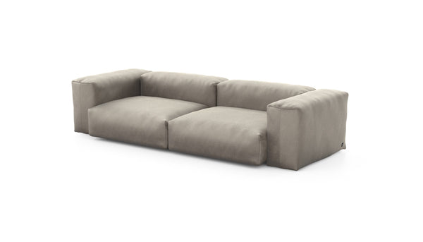 Preset two module sofa - velvet - stone - 272cm x 115cm