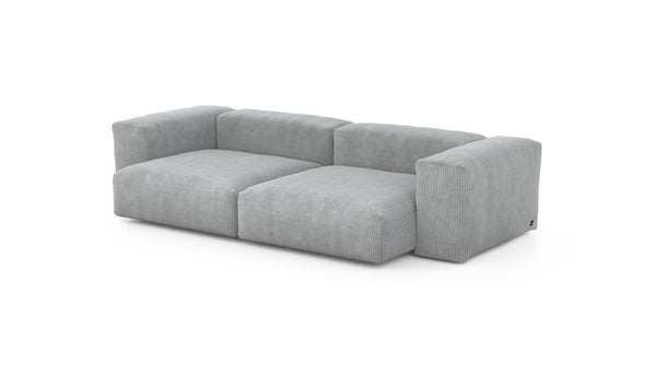 Preset two module sofa - cord velours - light grey - 272cm x 136cm