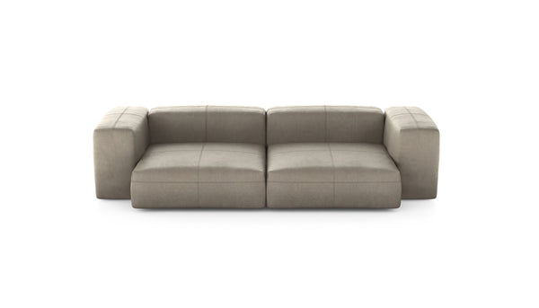 Preset two module sofa - leather - beige - 272cm x 136cm