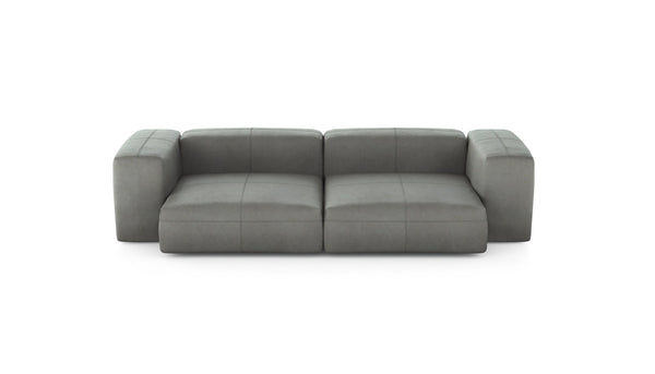 Preset two module sofa - leather - light grey - 272cm x 136cm