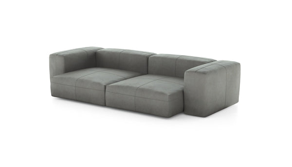 Preset two module sofa - leather - light grey - 272cm x 136cm