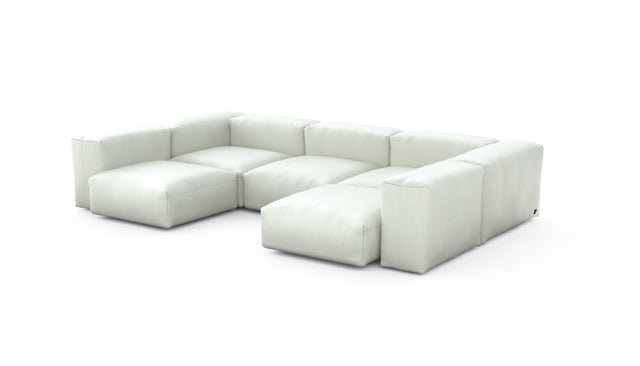 Preset u-shape sofa - herringbone - creme - 314cm x 199cm