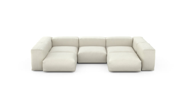 Preset u-shape sofa - linen - platinum - 314cm x 199cm