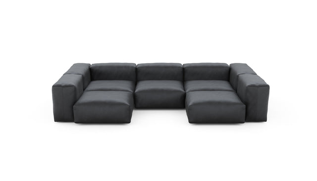 Preset u-shape sofa - velvet - dark grey - 314cm x 199cm