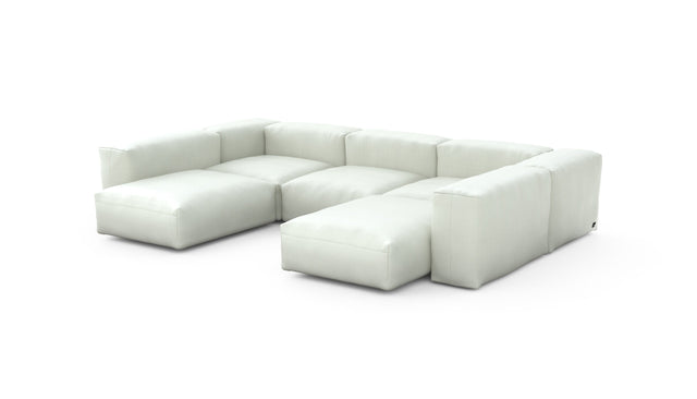 Preset u-shape sofa - herringbone - creme - 314cm x 220cm