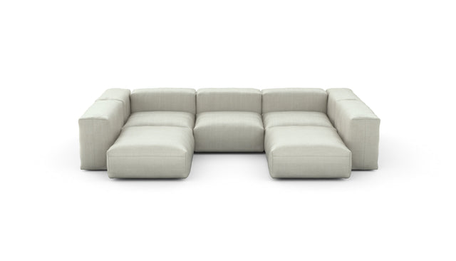 Preset u-shape sofa - herringbone - stone - 314cm x 220cm