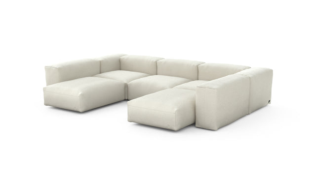 Preset u-shape sofa - linen - platinum - 314cm x 220cm