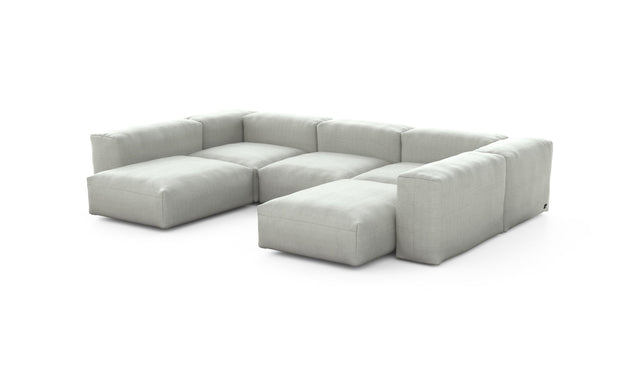 Preset u-shape sofa - pique - light grey - 314cm x 220cm