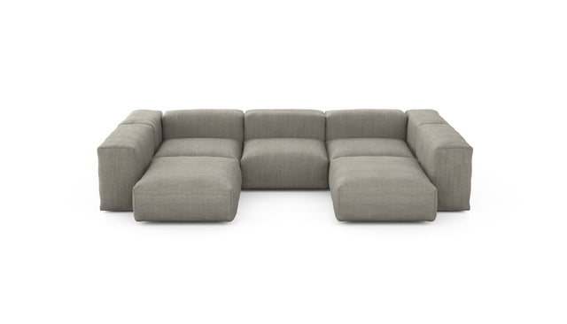 Preset u-shape sofa - pique - stone - 314cm x 220cm