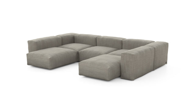 Preset u-shape sofa - pique - stone - 314cm x 220cm