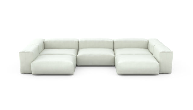 Preset u-shape sofa - herringbone - creme - 377cm x 199cm