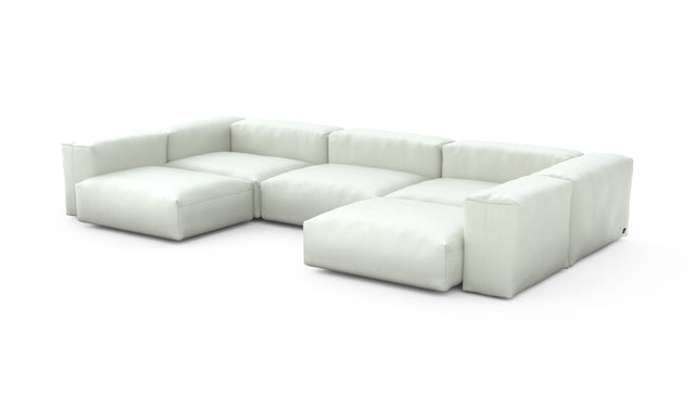 Preset u-shape sofa - herringbone - creme - 377cm x 199cm