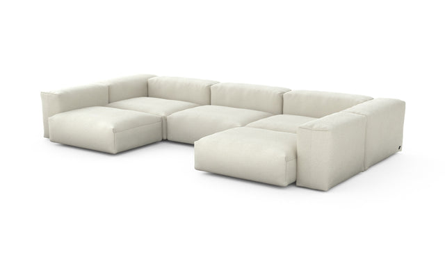 Preset u-shape sofa - linen - platinum - 377cm x 199cm