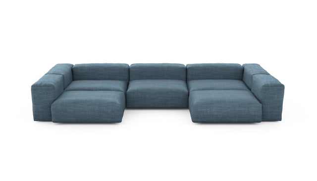 Preset u-shape sofa - pique - dark blue - 377cm x 199cm